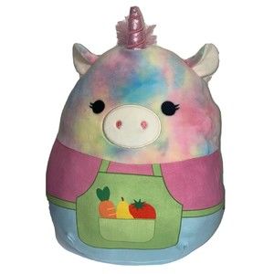 Squishmallow Esmeralda Grocery Worker Heroes Farmer Unicorn Plush Stuffed Animal